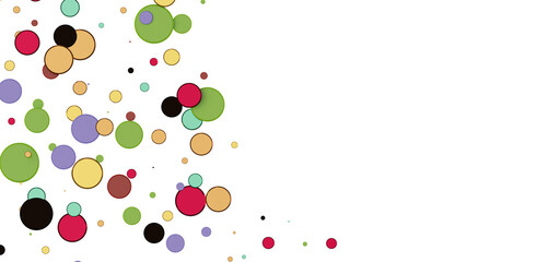  Multicolored confetti on white