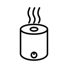 Humidifier icon linear logo mark in black and white