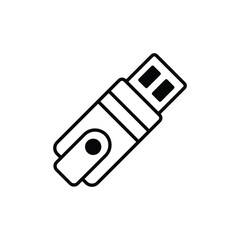 Usb Stick icon design with white background stock illustration