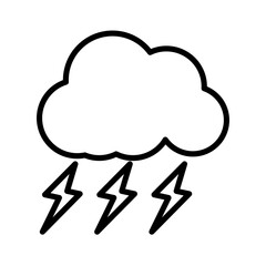 Lightning icon linear logo mark in black and white