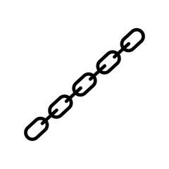 Link chain icon linear logo mark in black and white