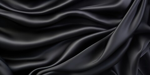 Obraz premium Black silk texture surface decorative background scene
