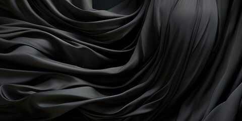 Obraz premium Black silk texture surface decorative background scene