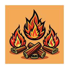 flames vector illustration