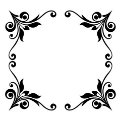 decorative corners and dividers frame silhouette vector art illustration