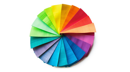 Obraz premium A painting of a rainbow with a brush stroke of red in the middle isolated on a white background