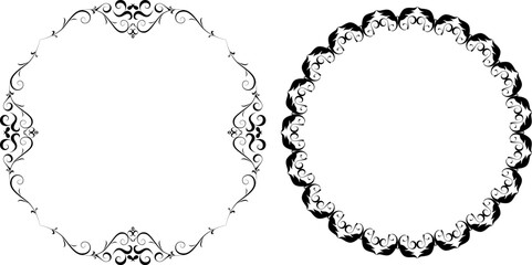 vector frames black on a white background