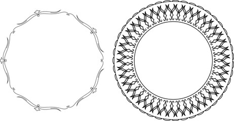 vector frames black on a white background