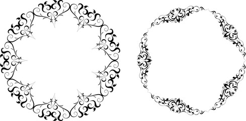 vector frames black on a white background