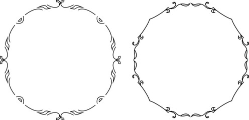 vector frames black on a white background