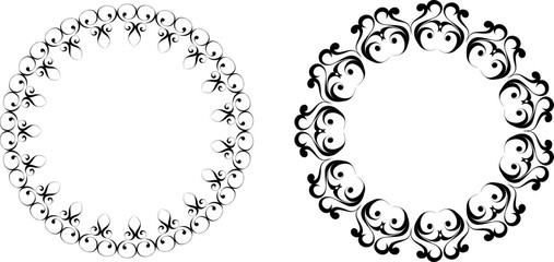 vector frames black on a white background