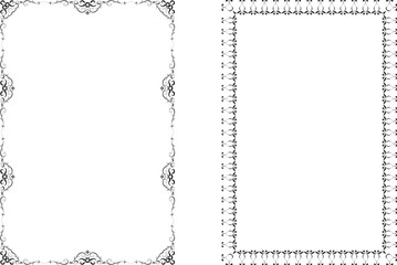 vector frames black on a white background