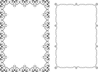 vector frames black on a white background