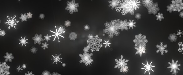 Magical Snow Cascade: Mind-Blowing 3D Illustration of Falling Christmas Snowflakes