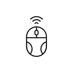 Wireless Mouse icon design with white background stock illustration