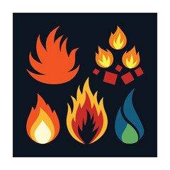 flames vector illustration