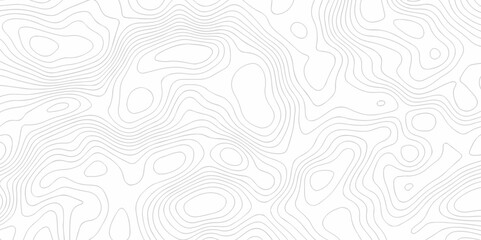 Vector geography landscape Topo contour map on white background, Topographic contour lines. Seamless pattern with lines Topographic map. Geographic mountain relief diagram line wave carve pattern.