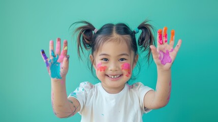 A Young Girl Painting
