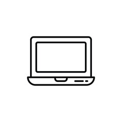 Laptop icon design with white background stock illustration