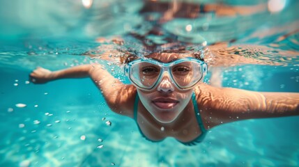 Fototapeta premium Swimming Charms, Menstrual Swimming Guide: Safety and Health Considerations