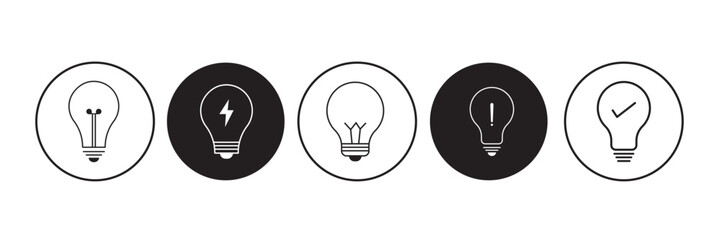 Light Bulb icon set, Idea icon symbol EPS 10 vector