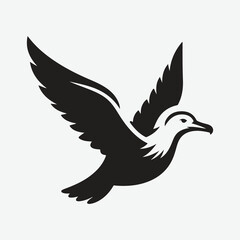 Obraz premium Majestic Albatross Silhouette: Capturing the Grace of the Skies