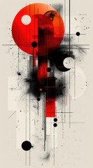 Black and red Creative abstract design decorated background.