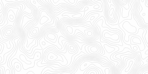 Vector geography landscape Topo contour map on white background, Topographic contour lines. Seamless pattern with lines Topographic map. Geographic mountain relief diagram line wave carve pattern.