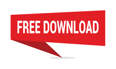 Obraz premium Modern Red Free Download Button Stock Vector | Adobe Stock