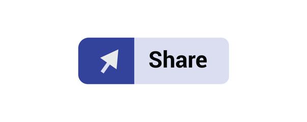 Flat Style Share Button Icon: Arrow Sign Vector
