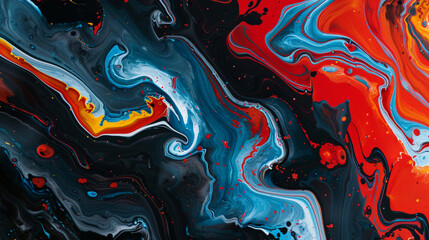 Dynamic abstract art with bold colors and flowing movement. Suitable for backgrounds and wallpapers
