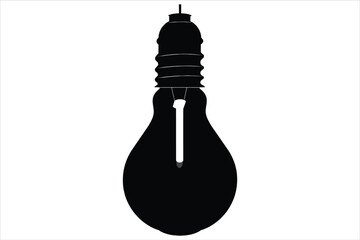 Light Bulb Icon Silhouette