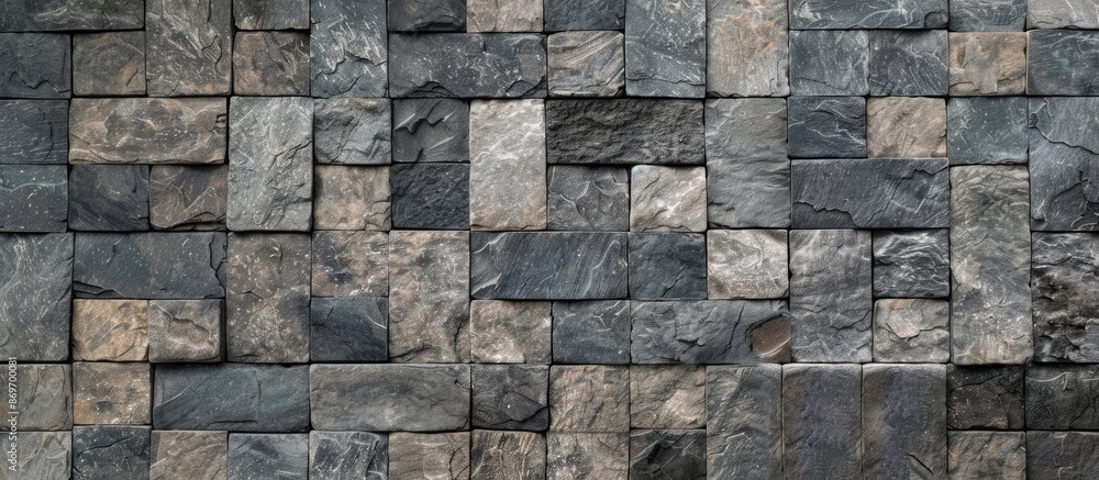 Poster Stone tile pattern background with copy space image for product or ad design included at no cost.