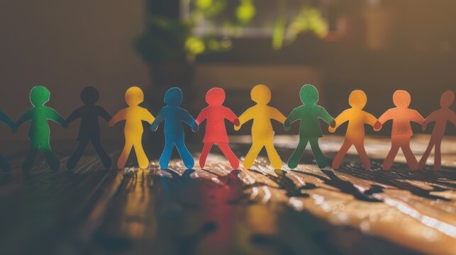 Colorful Paper Cutout Figures