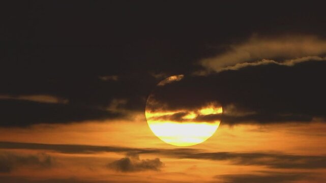 sunset in the sky with sun