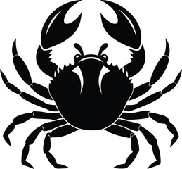 Crab silhouette vector illustration 