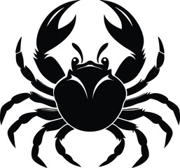 Crab silhouette vector illustration 