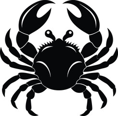 Crab silhouette vector illustration 