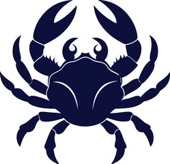 Crab silhouette vector illustration 
