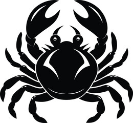 Crab silhouette vector illustration 