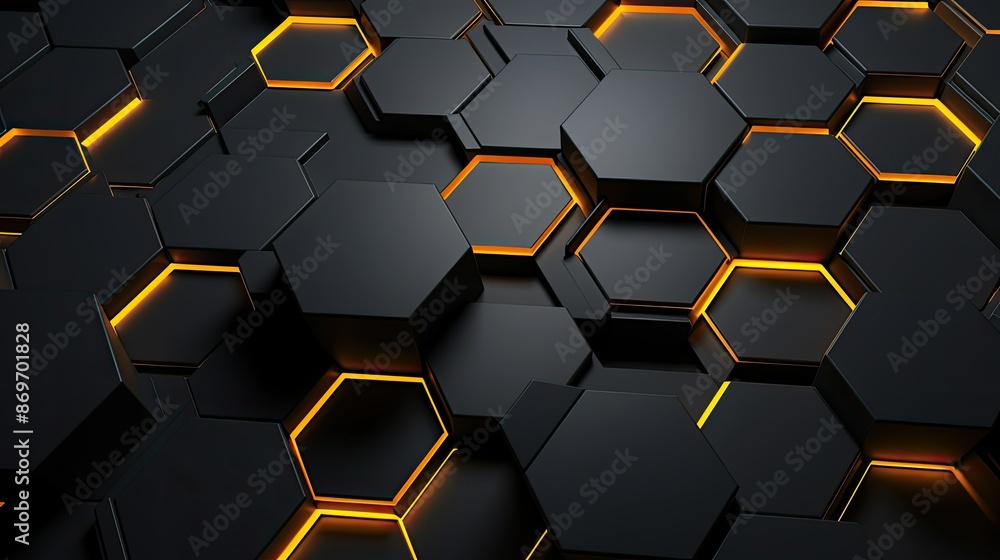 Wall mural abstract background with hexagons