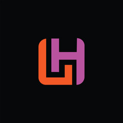 LH initials letter modern logo vector