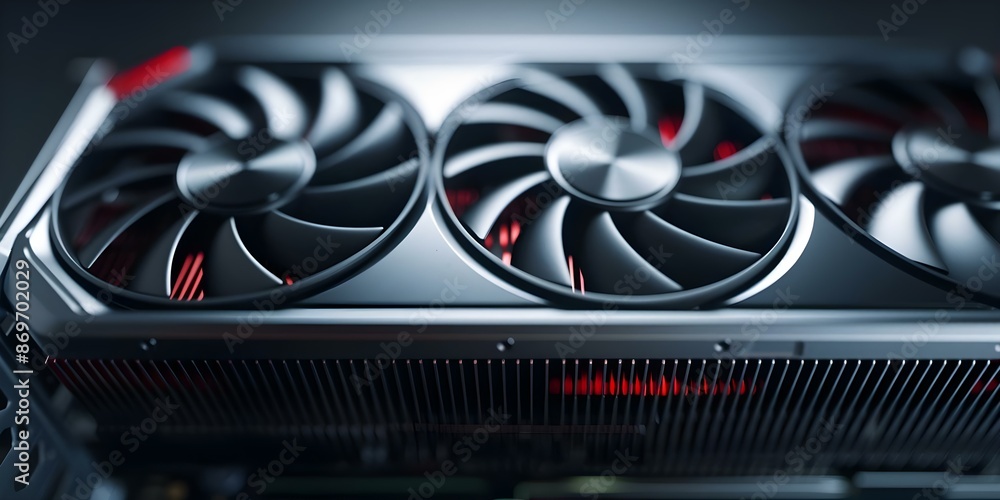 Poster gpu showcasing ray tracing capabilities with dynamic lighting and shadows visualization. concept ray