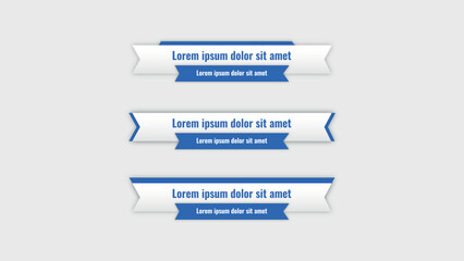 Style creative lower third banners vector set template