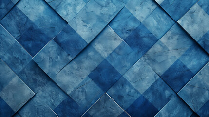 Sleek blue diamond pattern on a textured backdrop. Ideal for elegant and professional presentations.