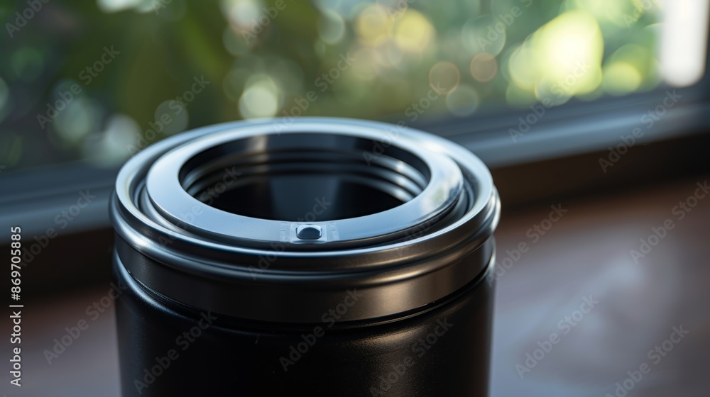 Poster the bottom of a smart thermos featuring a builtin rechargeable battery that powers the temperatureco