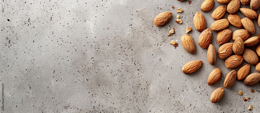Poster Almonds displayed with ample copy space image.