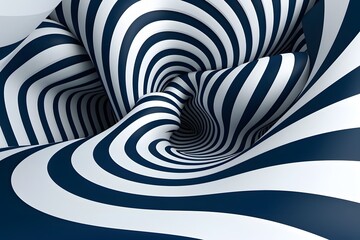 Abstract black and white striped pattern creating a mesmerizing optical illusion.