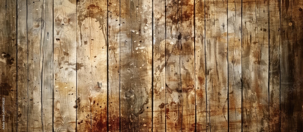 Aufkleber Rustic wooden planks creating a textured background with a grungy appearance, perfect for a copy space image.
