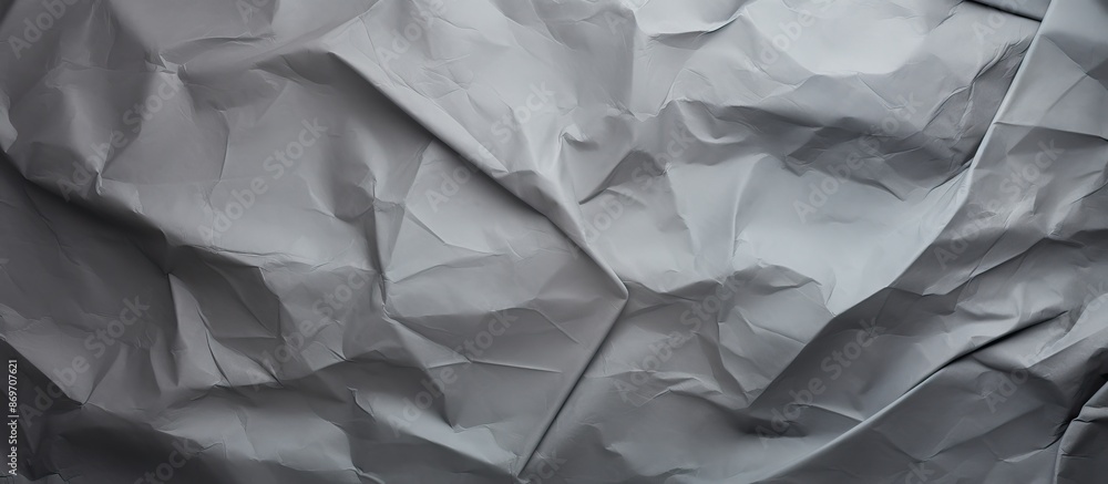 Poster texture background of crumpled gray paper with vignette, perfect for copy space image.
